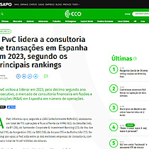 A PwC lidera a consultoria de transaes em Espanha em 2023, segundo os principais rankings